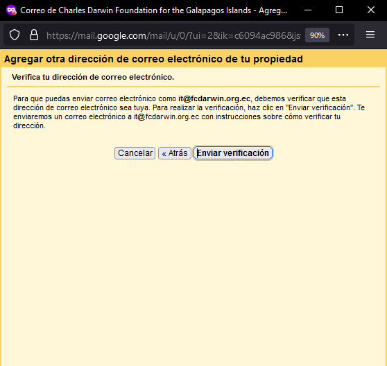 Paso 5: Confirmar Dirección del Alias Paso 5: Confirmar Dirección del Alias