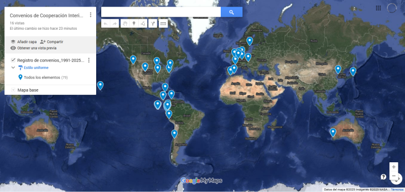 Mapa mundial de cooperación